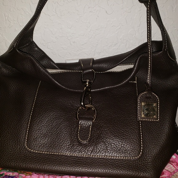 Authentic Dooney & Bourke Brown Leather Hobo - Picture 6 of 6